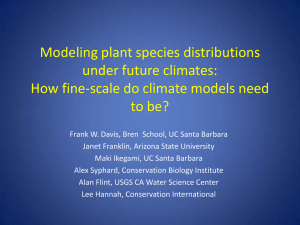 Modeling plant species distributions under future climates: to be?