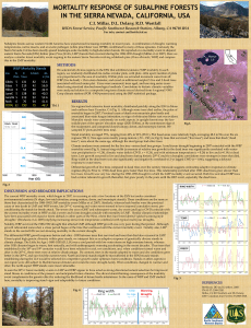 MORTALITY RESPONSE OF SUBALPINE FORESTS IN THE SIERRA NEVADA, CALIFORNIA, USA