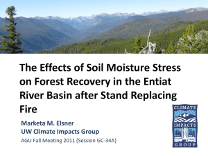 The Effects of Soil Moisture Stress River Basin after Stand Replacing Fire
