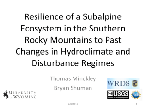 Resilience of a Subalpine Ecosystem in the Southern Rocky Mountains to Past