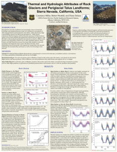 Thermal and Hydrologic Attributes of Rock Glaciers and Periglacial Talus Landforms;