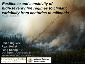 Resilience and sensitivity of high-severity fire regimes to climatic