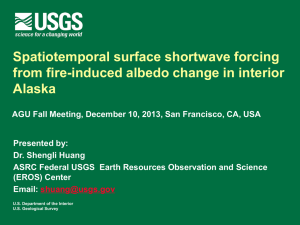 Spatiotemporal surface shortwave forcing from fire-induced albedo change in interior Alaska