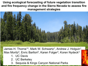 Using ecological forecasting of future vegetation transition