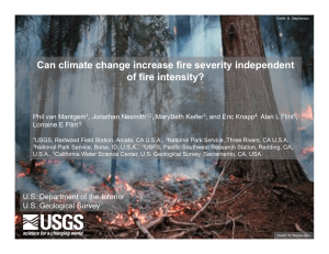 Can climate change increase fire severity independent of fire intensity?