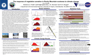 The response of vegetation zonation in Rocky Mountain ecotones to... Adrianna C. Foster (), J.K. Shuman