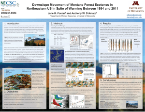 Downslope Movement of Montane Forest Ecotones in