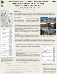 Recruitment Patterns and Radial Growth Response of High‐Elevation Pines to Climatic Variability,  1883‐2013, Western Great Basin, USA