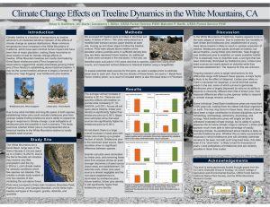 Climate Change Effects on Treeline Dynamics in the White Mountains,... I n t r o d u c t i... Brian V.