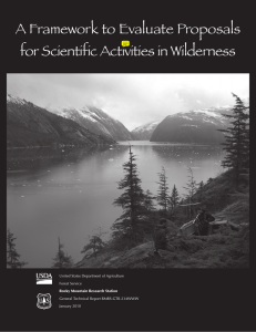 A Framework to Evaluate Proposals for Scientific Activities in Wilderness