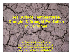 Sea Surface Temperatures, Drought, &amp; Drought Prediction in California