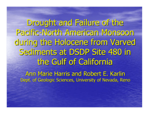 Drought and Failure of the Pacific - North American Monsoon