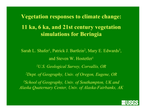 Vegetation responses to climate change: simulations for Beringia
