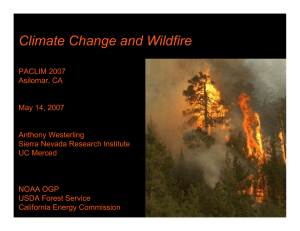 Climate Change and Wildfire