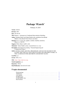 Package ‘fGarch’ February 19, 2015