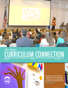 The Alice Hagar Curriculum Connection is