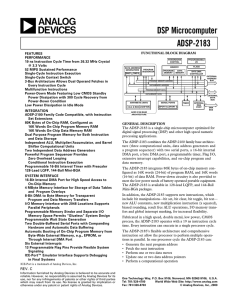 a DSP Microcomputer ADSP-2183