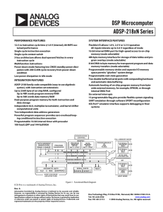 a DSP Microcomputer ADSP-218xN Series PERFORMANCE FEATURES