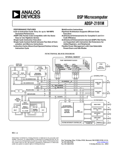 a DSP Microcomputer ADSP-2191M