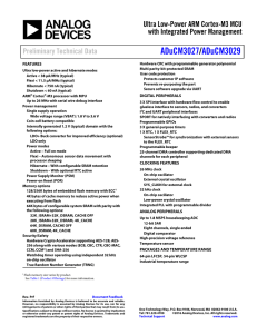 ADuCM3027 ADuCM3029 / Preliminary Technical Data