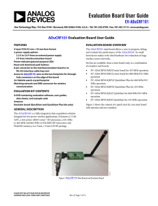 Evaluation Board User Guide -ADuCRF101