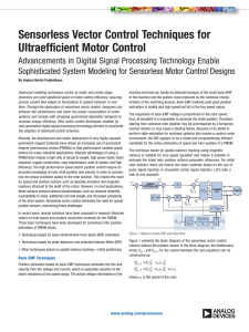 Sensorless Vector Control Techniques for Ultraefficient Motor Control