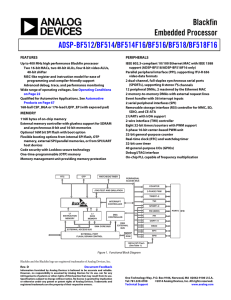 Blackfin Embedded Processor ADSP-BF512 BF514