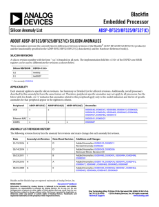 a ABOUT ADSP-BF523/BF525/BF527(C) SILICON ANOMALIES