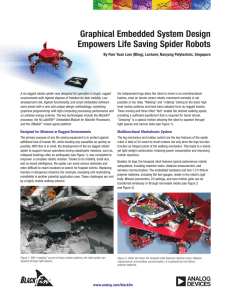 Graphical Embedded System Design Empowers Life Saving Spider Robots