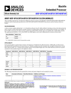 a ABOUT ADSP-BF542/BF544/BF547/BF548/BF549 SILICON ANOMALIES