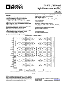 150 MSPS, Wideband, Digital Downconverter (DDC) AD6636