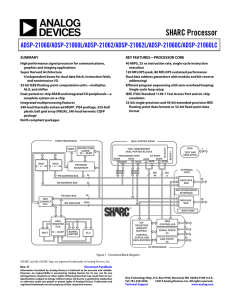 SHARC Processor ADSP-21060 ADSP-21060L ADSP-21062