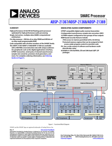 SHARC Processor / ADSP-21367 ADSP-21368