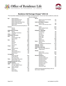 Residence Hall Damage Charges* 2015-16  *T /