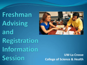 College of Science and Health Advising Slideshow Presentation