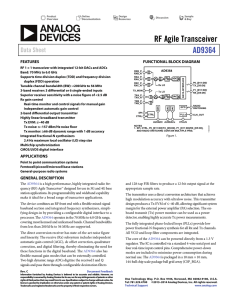 RF Agile Transceiver AD9364 Data Sheet