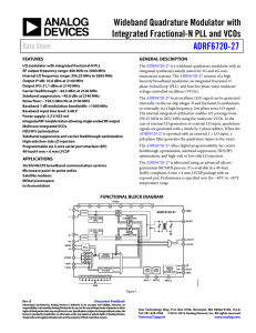 Wideband Quadrature Modulator with Integrated Fractional-N PLL and VCOs  ADRF6720-27