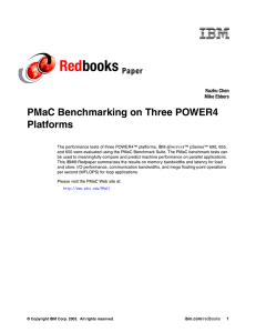 Red books PMaC Benchmarking on Three POWER4 Platforms