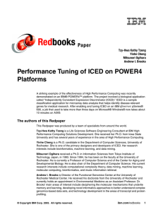 Red books Performance Tuning of ICED on POWER4 Platforms
