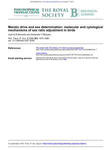 Meiotic drive and sex determination: molecular and cytological