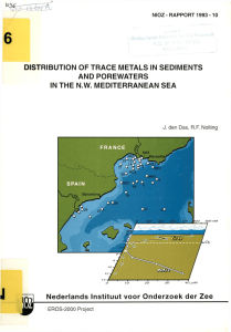 DISTRIBUTION  OF TRACE  METALS  IN  SEDIM... AND  POREWATERS