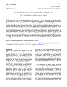 North Sea Elasmobranchs: distribution, abundance and biodiversity