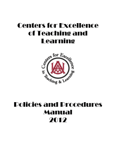 Centers for Excellence of Teaching and Learning