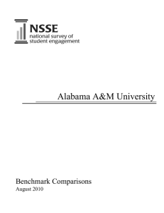 Alabama A&amp;M University Benchmark Comparisons August 2010