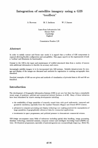 Integration of satellite imagery  using a  GIS 'toolbox' Abstract lin