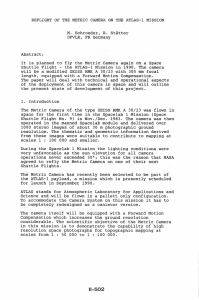 REFLIGHT  OF  THE  METRIC  CAMERA ... M.  Schroeder,  R.  Statter