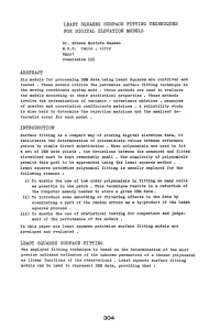 LEAST  SQUARES  SURFACE  FITTING  TECHNIQUES ABSTRACT