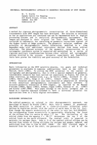 UNIVERSAL  PHOTOGRAMMETRIC  APPROACH  TO  GEOMETRIC ... Dr.  V.  Kratky