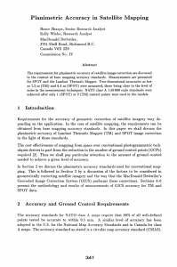 Planimetric Accuracy in  Satellite Mapping