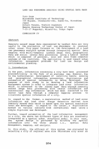 LAND  USE  PHENOMENA  ANALYSIS  USING ... Yuzo  Suga Hiroshima  Institute  of  Technology